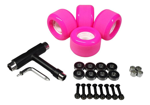 Paquete De 4 Rodamientos Duraderos De 70x51mm Rosa