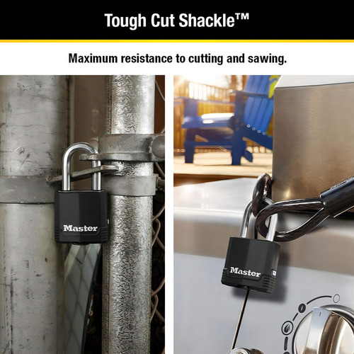 Candado Master Lock M115XTLF color negro con llave x 2