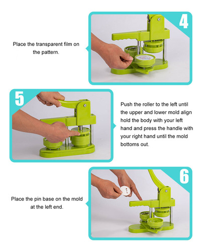 Máquina De Fazer Crachás Button Maker 100 Conjuntos De Botõe