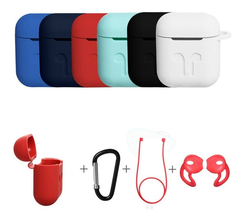 Estuche Funda Forro Protector Accesorios 5 En 1 Para AirPods