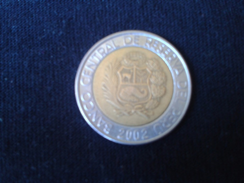 Moneda Peru 2 Soles Bimetalica 2002 (a06)