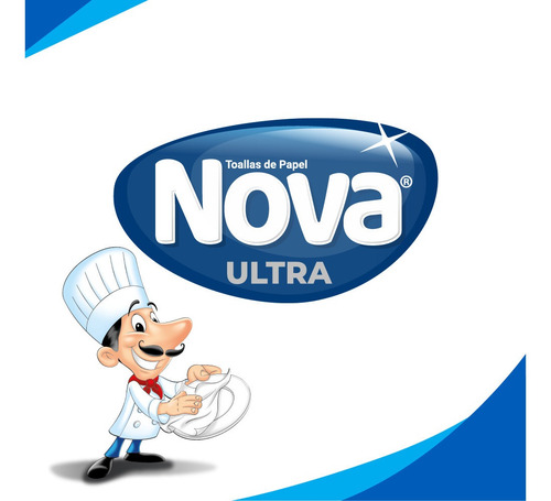 Imagen 3 de 5 de Toalla De Papel Nova Ultra Absorb Mega Rollo 2 Un 26 Mt