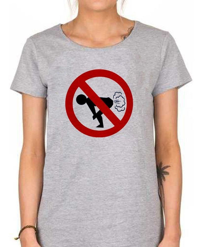 Remera De Mujer Señalizacion Chistoso Prohibido