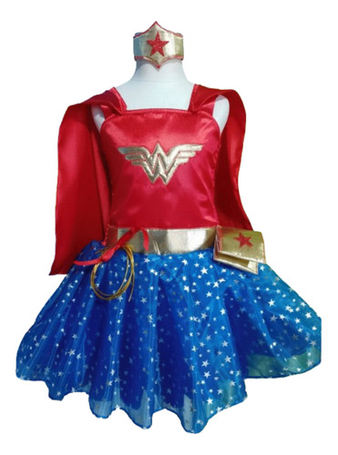Disfraz Superheroes De Mujer Maravilla - Nenas Desde 1 Año