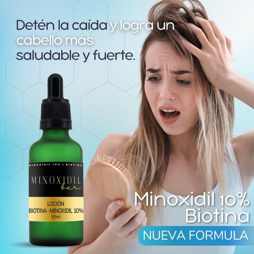 Minoxidil 10% Con Biotina 12pack + Argan Y Bergamota
