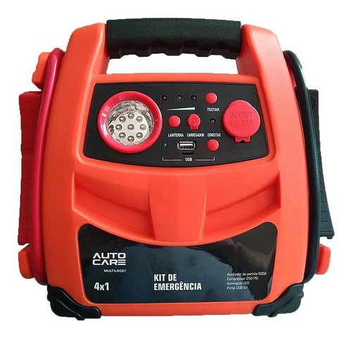 Auxiliar Partida Veicular Portátil 12v 600a