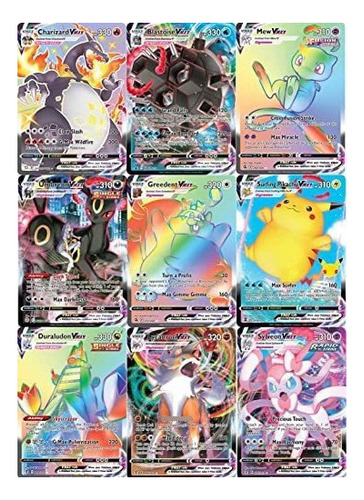 3 Pokémon Card Vmax Bundle - 1 Secret Rare Rainbow Card - S