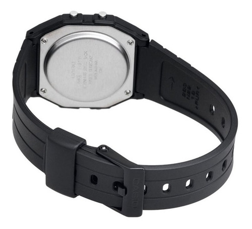 Imagen 3 de 4 de Reloj Casio F-91w-1dg Unisex Original 100% Original Color de la correa Negro Color del bisel Negro Color del fondo Gris