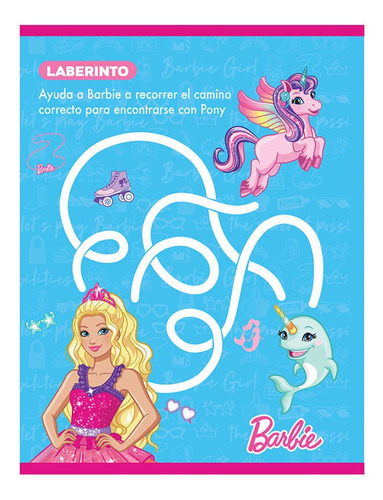 C. Cosido Pre-school B Barbie Unicornio Cuadros 1 X 1 | Cuotas sin interés