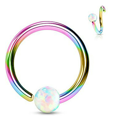 Aros - 20g, 18g, 16g, 14g Rainbow Ip Over 316l Surgical Stee