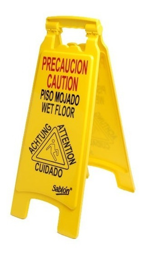 Letrero De Plastico Precaucion Piso Mojado