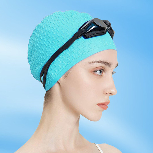 Gorro De Natación Impermeable De Silicona Para Adultos Con P