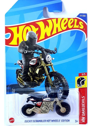 Moto Hot Wheels #117 Ducati Scrambler Daredevils 3/5 Hw Gold