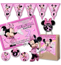 Comprar Kit Imprimible Minnie Rosa Con Candy Bar 100% Editable