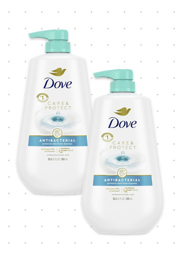 Dove Gel  Baño Líquido Antibacteriano 30.6 Oz 2pcks