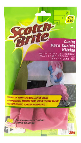 Luva para Cozinha Limão Rosa Scotch-Brite G