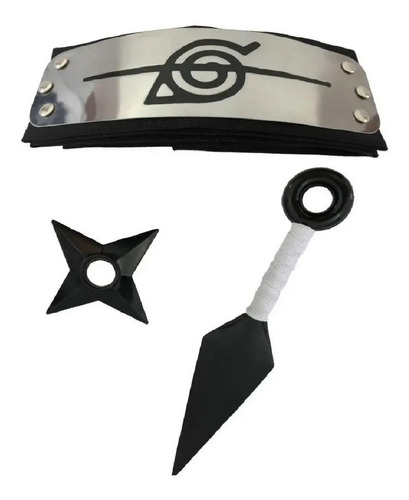 Bandana + Kunai + Shuriken - Renegada - Naruto - Kit Itachi