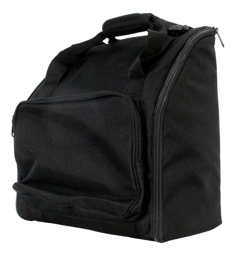 Moretti Turin Blk Acordeón De Botones Tono Fa Funda Correas Color Negro