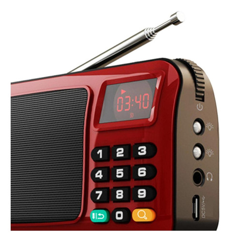 Bocina De Radio Fm Digital Multifunción Reproductor De