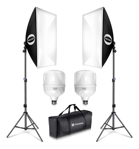 Tocoan Softbox Kit De Iluminacin Para Fotografa, 2 Paquetes
