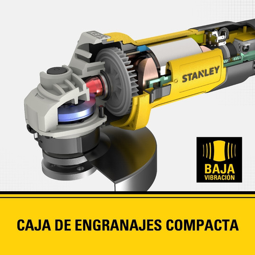 Esmeriladora Amoladora Slimline 4½'' 750w Stanley Sg7115-b3