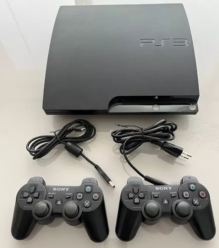 Console Playstation 3 Slim 120gb 2 Controles 5 Jogos - Usado