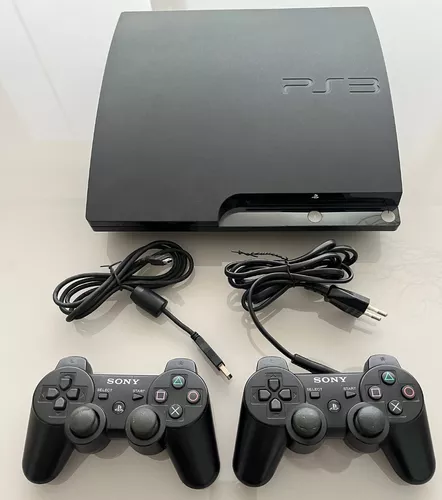 Sony Playstation 3 Super Slim 500gb 2 Controles + 3 Jogos Cor