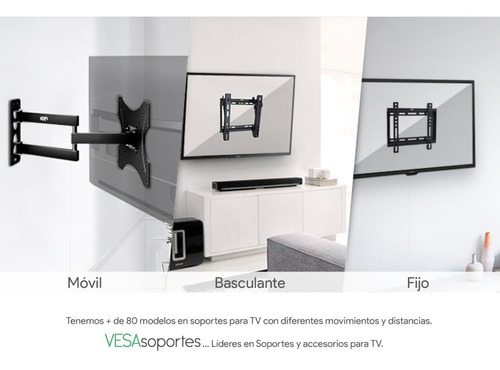Imagen 7 de 9 de Soporte Tv Giratorio Led Lcd 32 40 42 43 Móvil Iofi Premium