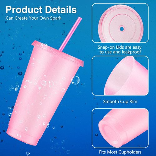 Amyhill 12 Pcs Tazas De Brillo Reutilizables Con Tapas Y De