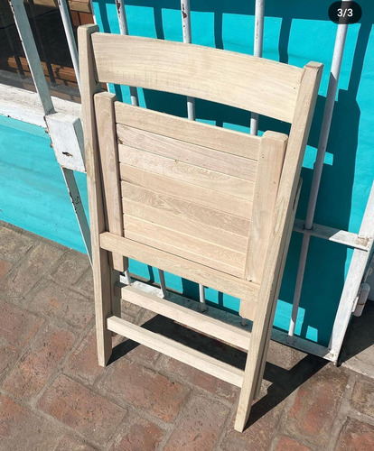 Mesa Plegable Y 4 Sillas Plegables De Guayibi Madera Dura