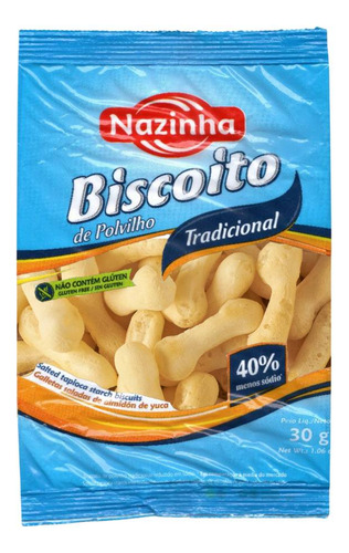 Polvilho Tradicional Light Sem GlĂșten 30gr Nazinha