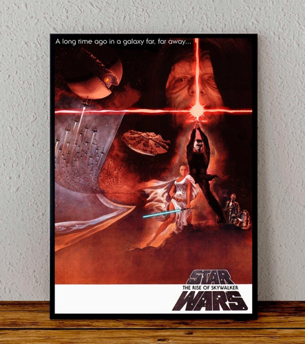 Cuadro 33x48 Poster Enmarcado Star Wars Ep 9 Disney Pelicula