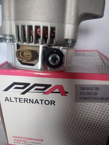 Imagen 3 de 4 de Alternador Nuevo (ppa) Toyota Yaris 00/05 3 Pines