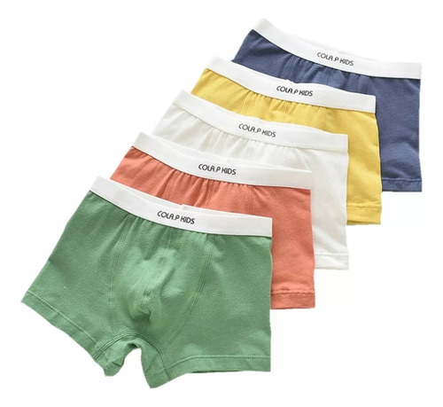 Calzoncillos Niños Boxer Algodón Transpirable 5pcs 2-16años