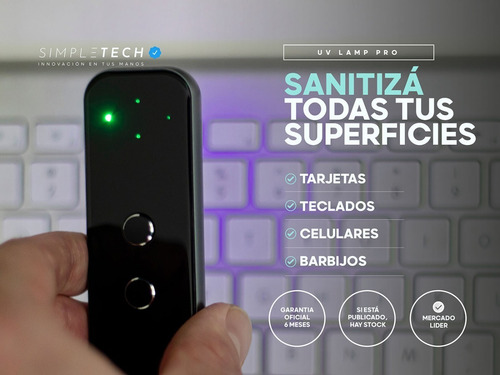 Imagen 6 de 7 de Lampara Uv Desinfectante Germicida Portátil Recargable
