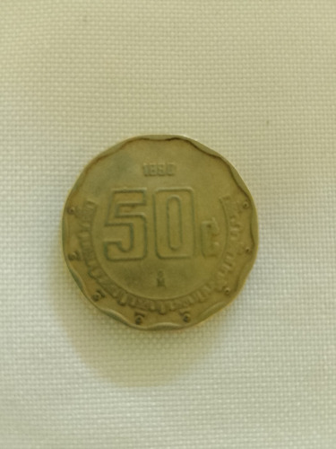 Moneda De 50centavos Con Error En El Año De Acuñacion  1888 