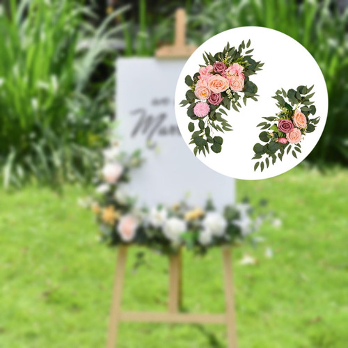 Botín De Flores Artificiales Con Forma De Arco De Boda Para