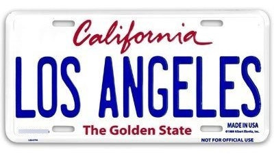 Angel Novedad License Plate Souvenir California