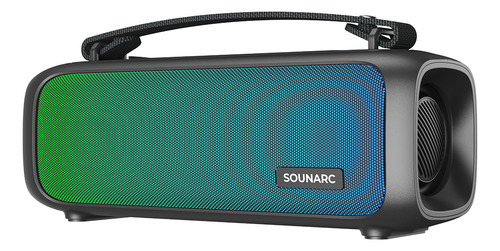 Bocina Sounarc P3 Altavoz Portátil 16w, Sonido Inalámbrico Multifuncional Con Rgb Luz Led, Bluetooth 5.1 Ipx4 ,sonido Estéreo Altavoz De Graves Potentes Con Reproducción Manos Libres, Negro