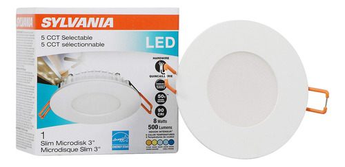 Sylvania - Luz Empotrable Led De 3 Pulgadas, Regulable, 8 W,