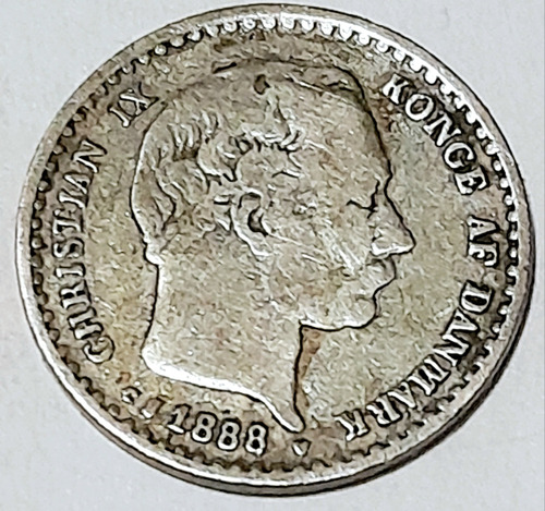 10 Ore 1888 Denmark Moneda Silver Plata Dinamarca 