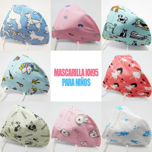 Imagen 1 de 7 de Pack 10 Mascarilla Kn95 Para Niños