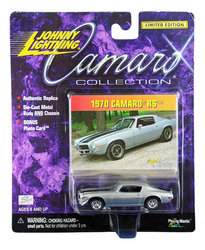 1970 Camaro Rs, Johnny Lightning Camaro Collection Plateado (Usado)