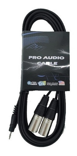 Imagen 2 de 7 de Cable Mini Plug A 2 Canon Xlr Macho Pro Audio 3,6 Mts Cuota