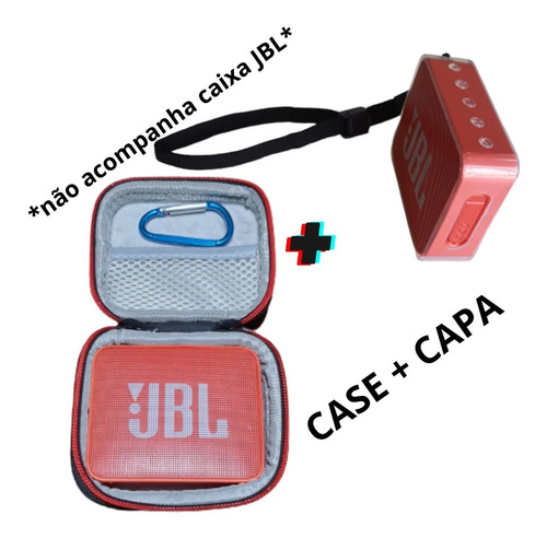 Capa Protetora Jbl Go 2 Case Tpu + Case Rígido Bolsa C/ Alça