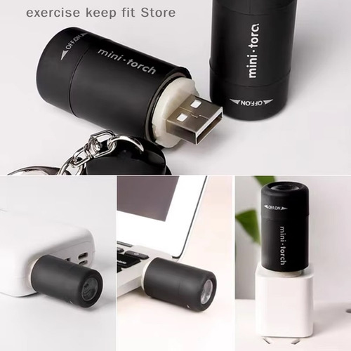 Linterna Led Con Carga Usb, 3 Unidades, Linterna Impermeable