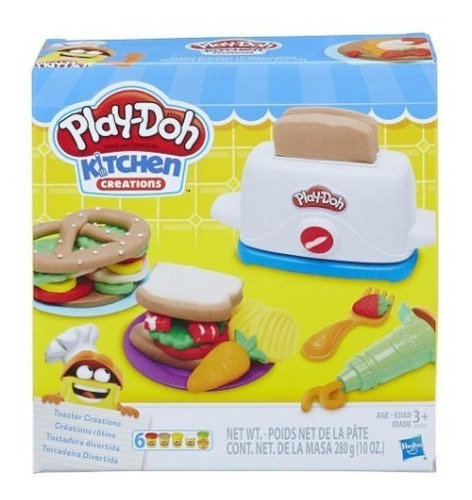 Imagen 1 de 6 de Play-doh Tostadora Divertida Original Hasbro - Masas