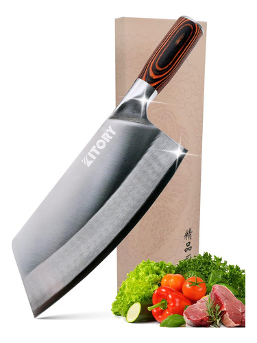 Cuchillo De Chef Chino Kitory De 8 Pulgadas Para Verduras...
