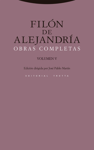 Libro Filon De Alejandria Obras Completas V