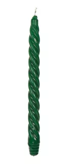 Vela Espiral Colores Adviento Corona Decorar 23cm Mylin 1pz Color Verde oscuro